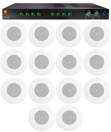 Потолочная акустика JBL CSS8018 White с усилителем (14 штук)