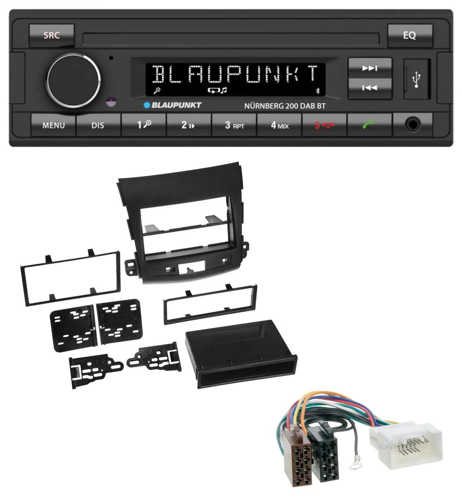 Автомагнитола для Citroen C-Crosser/Mitsubishi Outlander Blaupunkt USB DAB MP3 Bluetooth