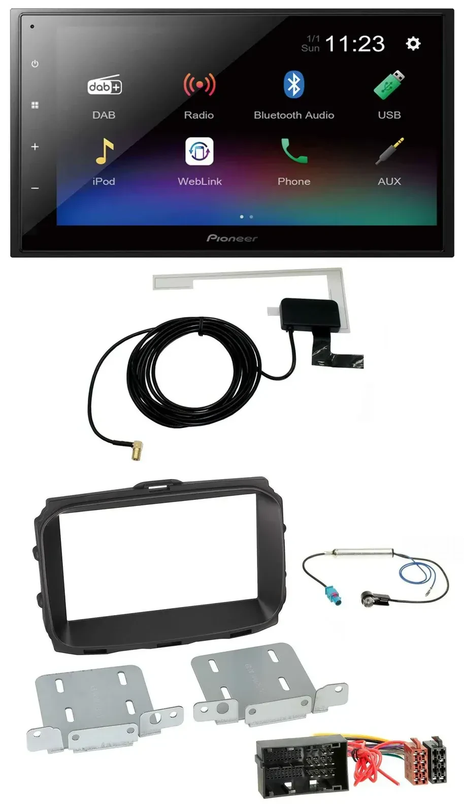 Автомагнитола для Alfa Giulietta 940 Facelift Pioneer 2-DIN DAB, Bluetooth, USB, MP3