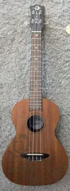 Luna UKE TTN MAH EL Acoustic Electric Tenor Tattoo Mahogany Ukulele with Gig Bag
