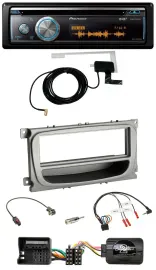 Автомагнитола Pioneer Bluetooth DAB USB CD для Ford C-Max/Focus/Galaxy (с 2007), поддержка кнопок на руле