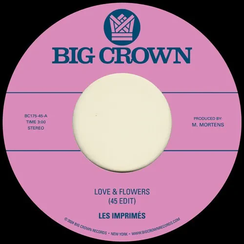 Виниловая пластинка Les Imprimes – Love & Flowers (45 Edit) / You 7" (Релиз 2024)