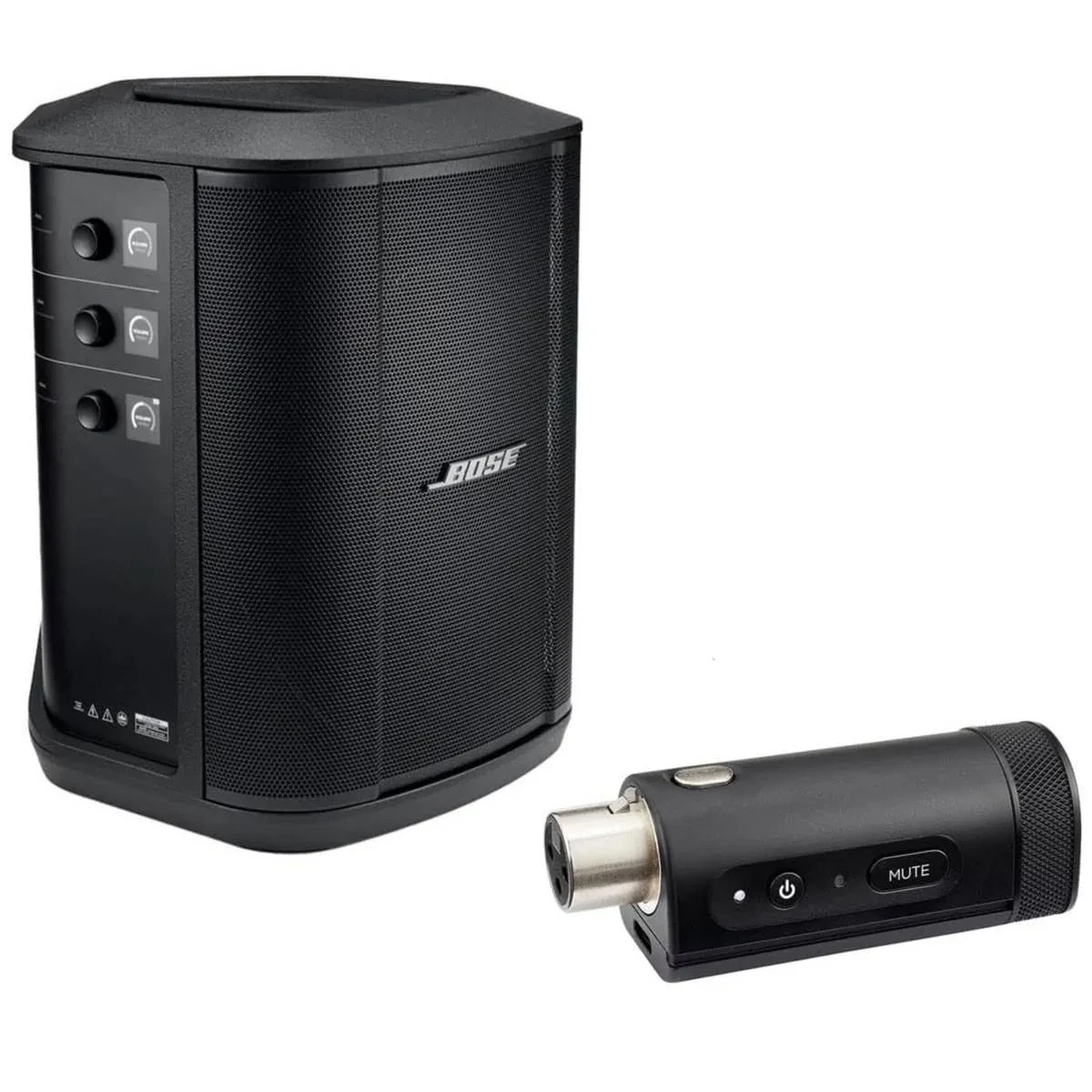 Bose S1 Pro+ Portable Wireless PA System with Bluetooth, Black with XLR Wireless