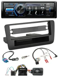 JVC Bluetooth Lenkrad USB DAB Autoradio für Audi A1 (ab 2010)