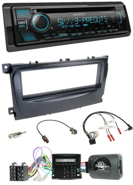 Kenwood Bluetooth USB CD Lenkrad DAB Autoradio für Ford Mondeo S-Max 2007-14 Can