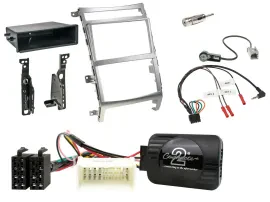 Einbauset Lenkradadapter DIN Autoradio für Hyundai IX55 2009-2012 silber