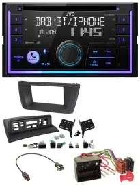 JVC MP3 USB 2DIN DAB Bluetooth CD Autoradio für BMW X3 E83 2004-2010 mittig