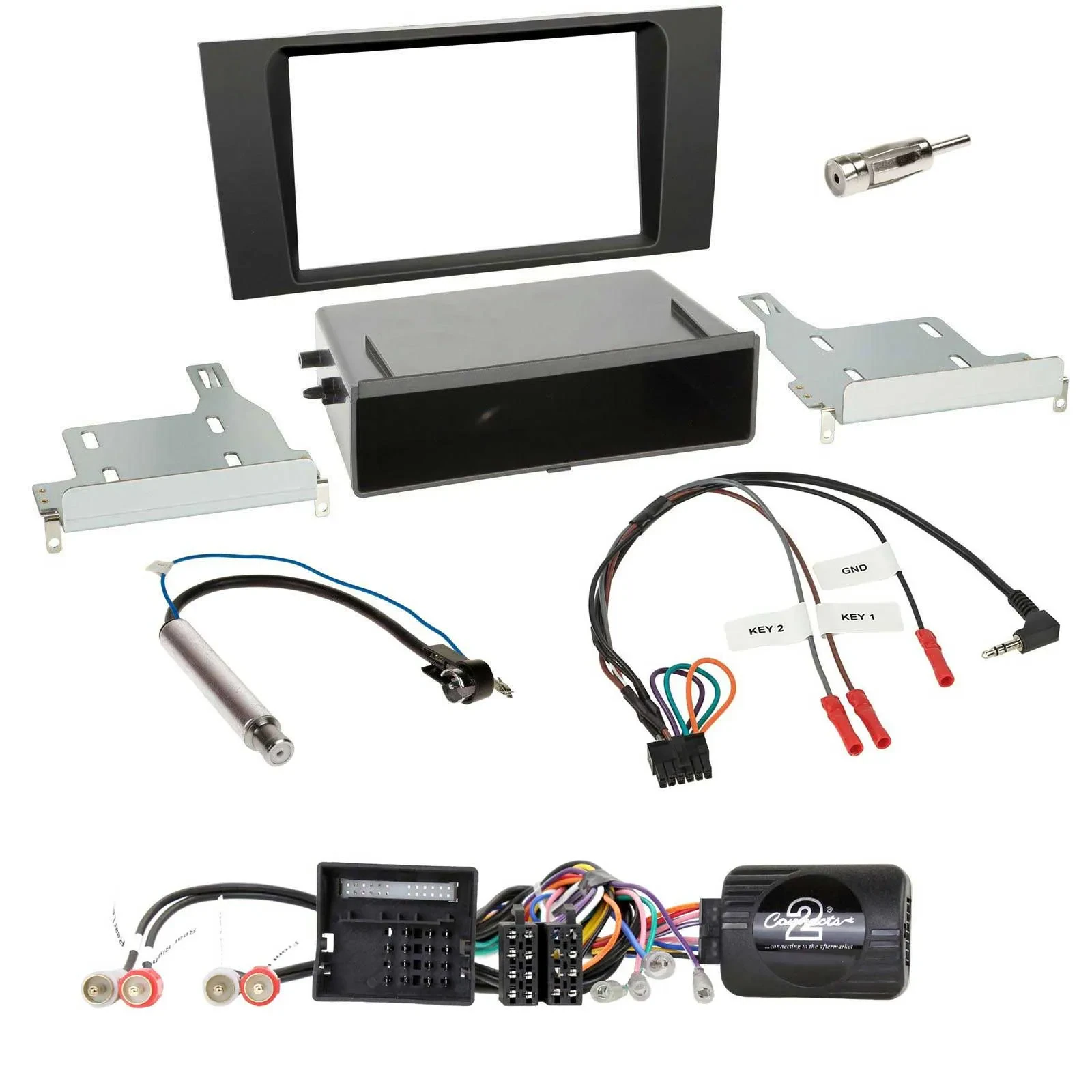 Einbauset Lenkradadapter DIN Autoradio für Audi A4 (2000-2001)