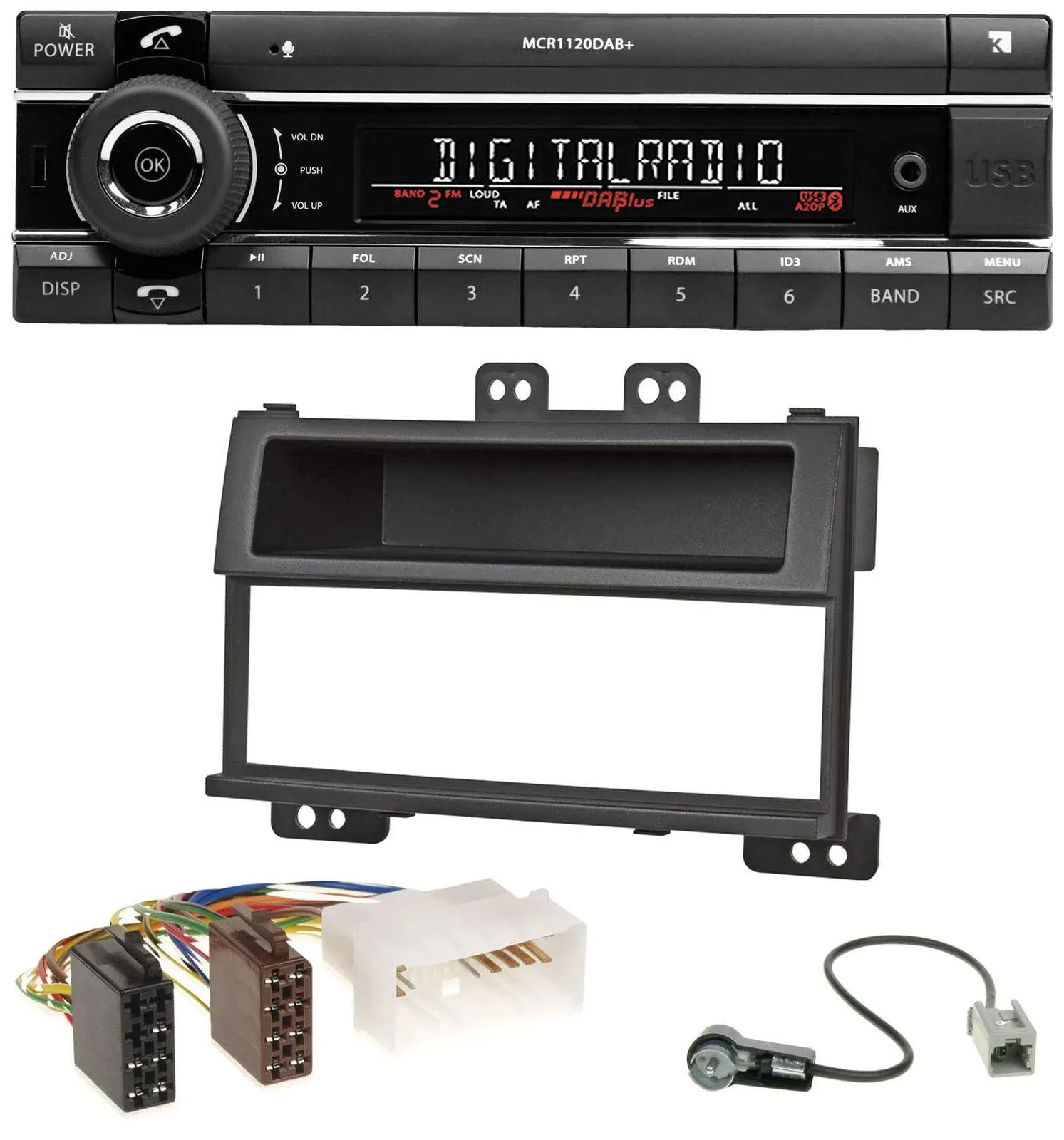 Kienzle Bluetooth MP3 USB DAB Autoradio für Hyundai i20 (2008-2011)