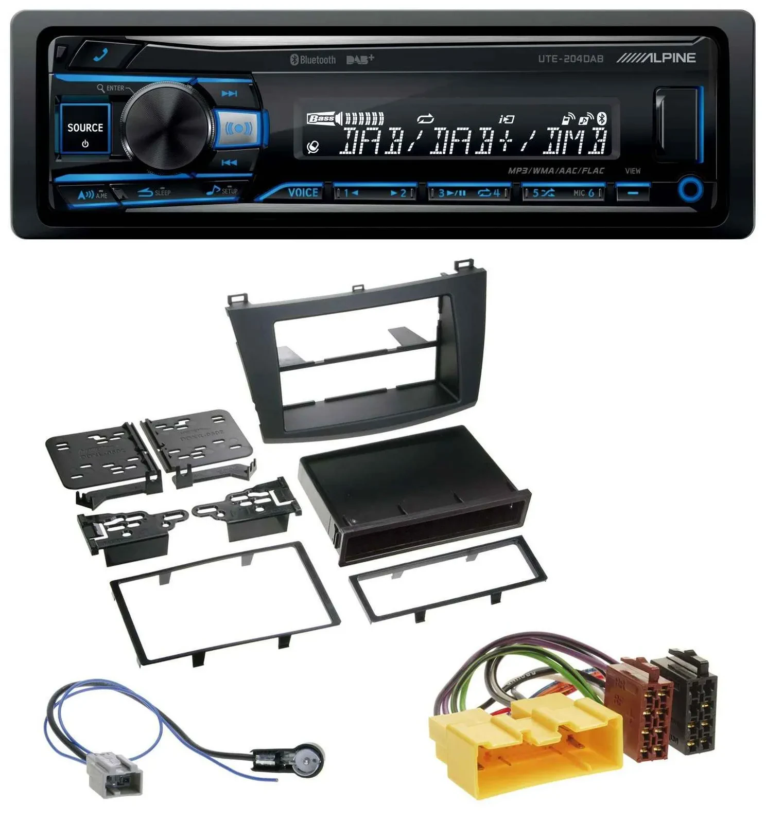 Автомагнитола Alpine USB Bluetooth DAB MP3 для Mazda 3 (с 2009)