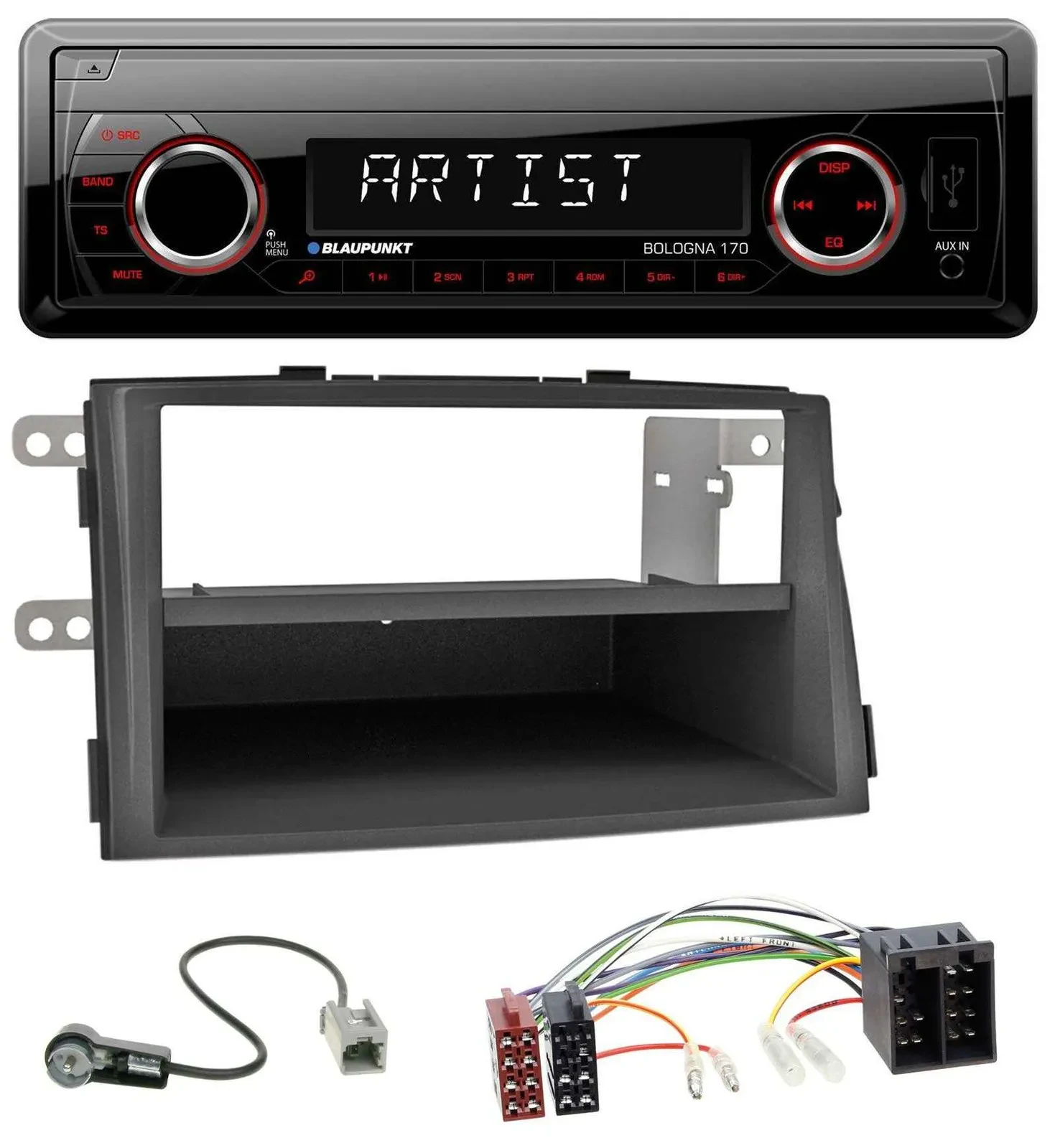 Blaupunkt SD USB 1DIN MP3 AUX Autoradio für Kia Sorento II (XM, 2009-2012)