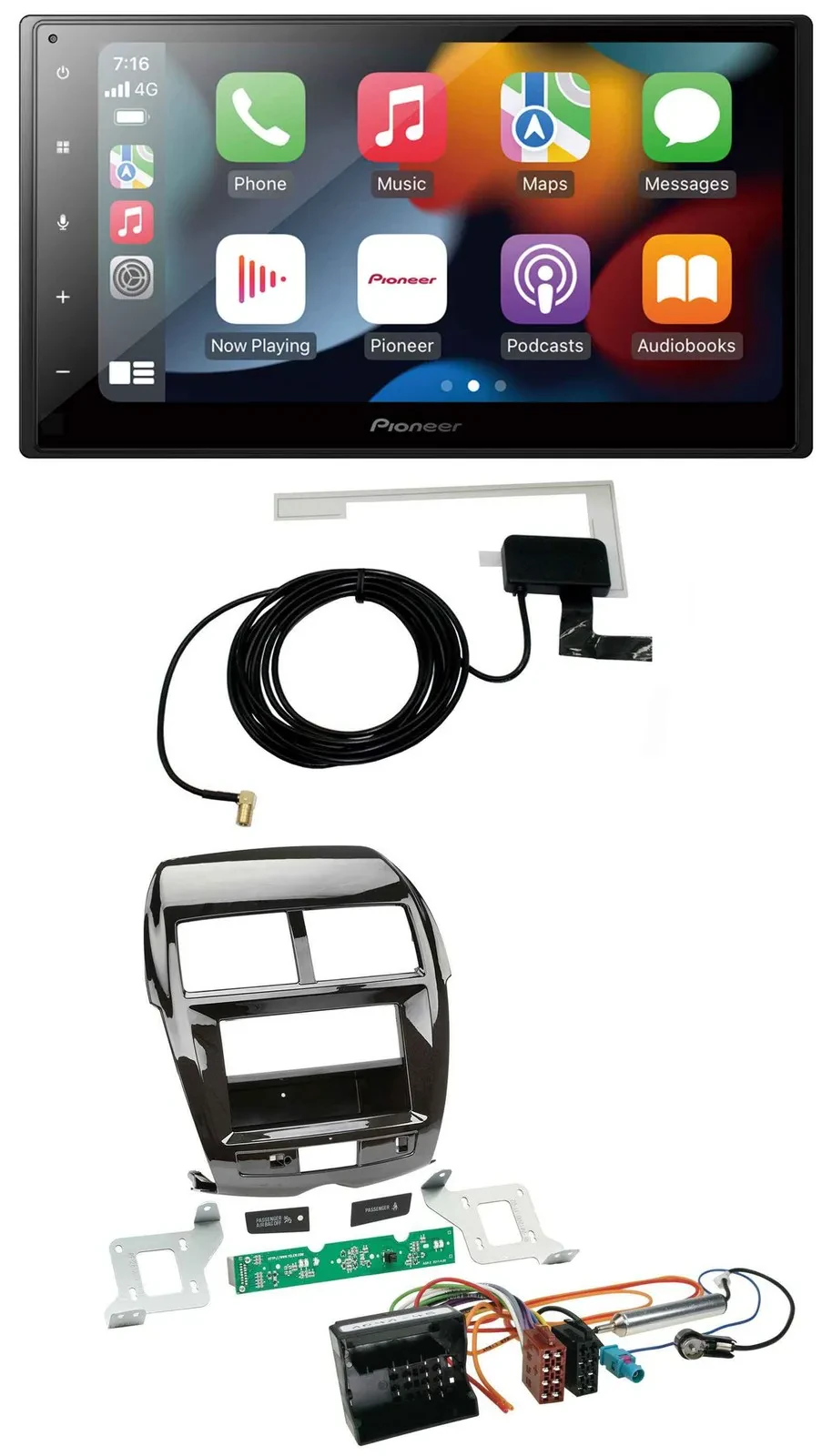 Pioneer MP3 USB Bluetooth DAB 2DIN Autoradio für Citroen C4 Mitsubishi ASX Peuge