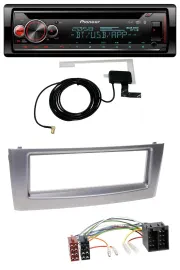 Автомагнитола Pioneer DAB CD MP3 USB Bluetooth для Fiat Punto/Grande Punto (с 2005), серый