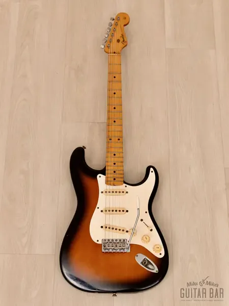 Электрогитара Fender 1954 Stratocaster ST54-900 SSS Sunburst w/gigbag Japan 1989