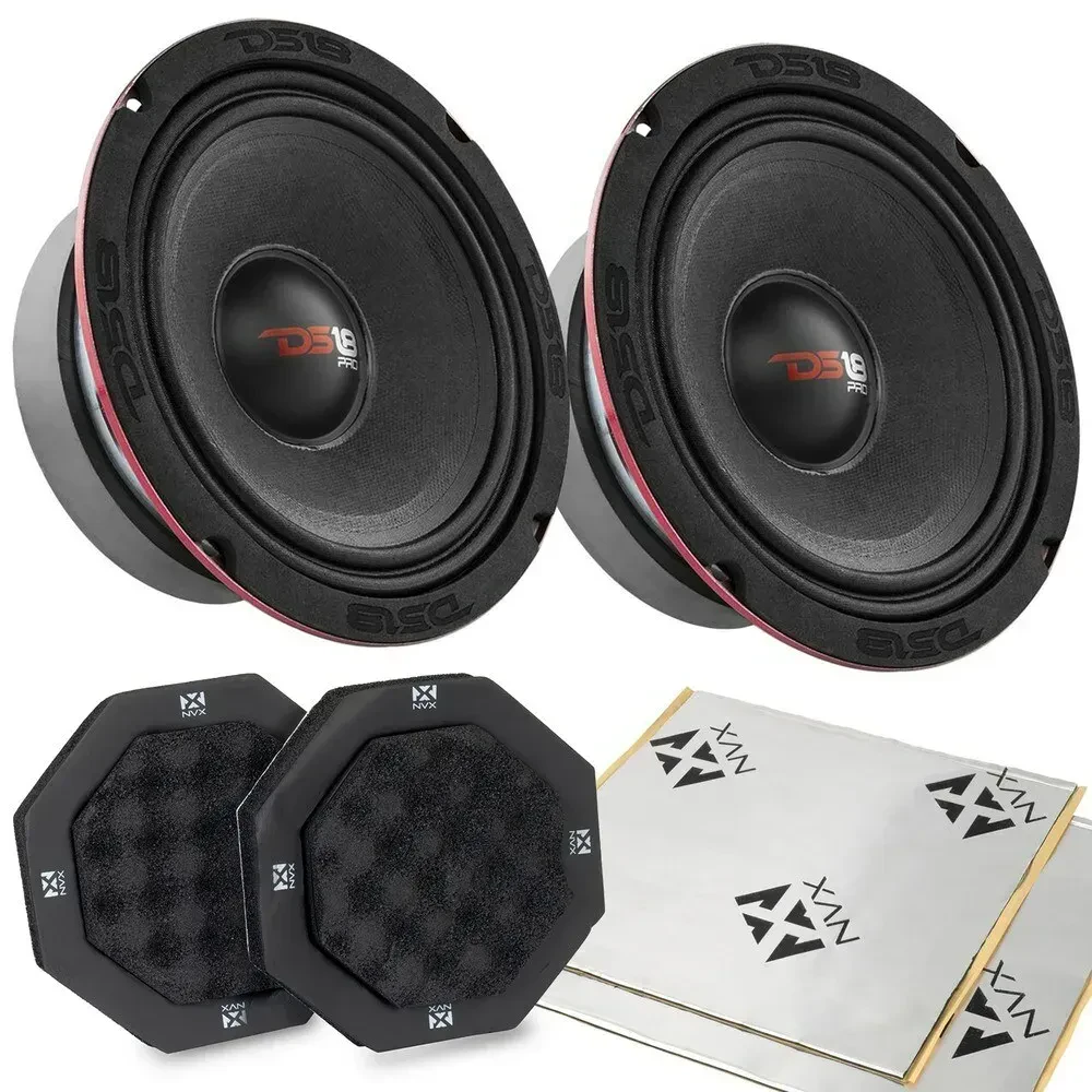 Среднечастотный динамик DS18 PRO-X6.4 6.5", 250W RMS (набор, 2 шт.) с аксессуарами