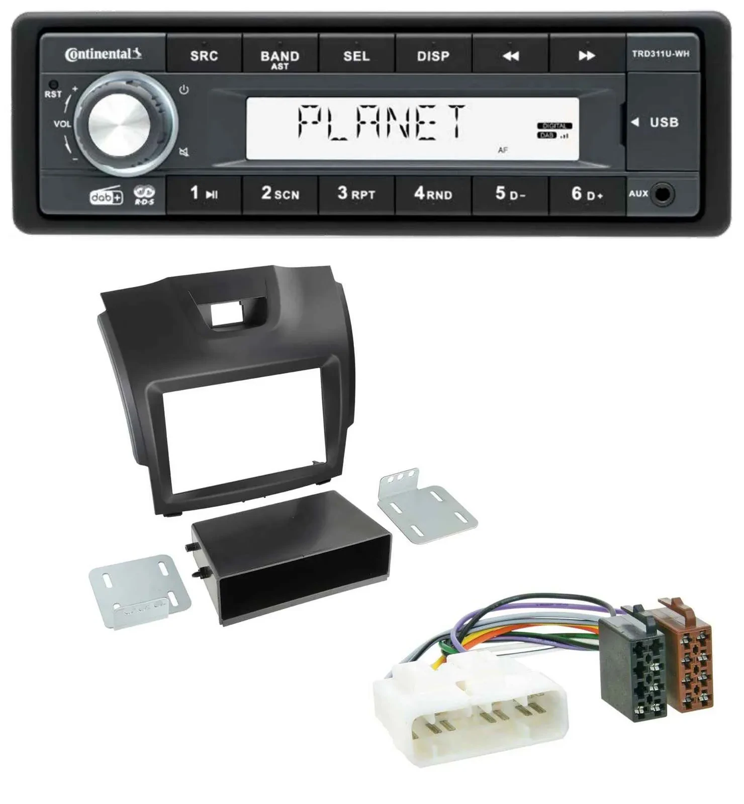 Автомагнитола для Isuzu D‑Max (2012–2020) Continental MP3 USB AUX DAB 1 DIN