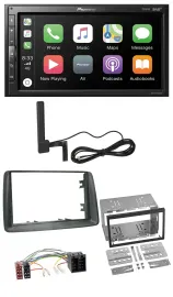 Pioneer USB 2DIN Bluetooth DAB MP3 Autoradio für Fiat Panda 2003-2012 grau