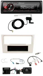 Pioneer USB Lenkrad DAB Bluetooth Autoradio für Opel Corsa D 2006-2008 perl-weis