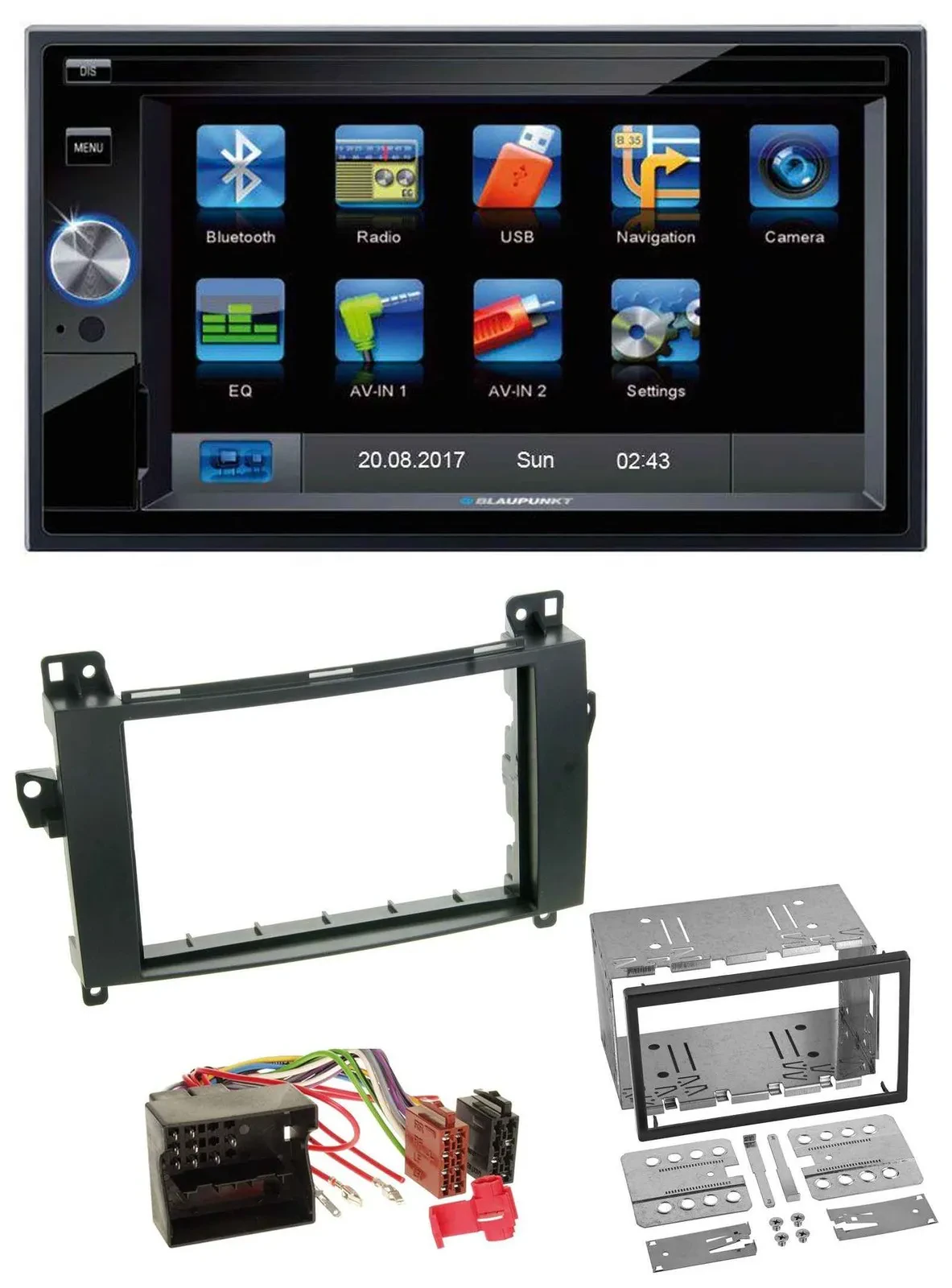 Blaupunkt SD Bluetooth 2DIN MP3 USB AUX Autoradio für Mercedes B-Klasse T245 05-
