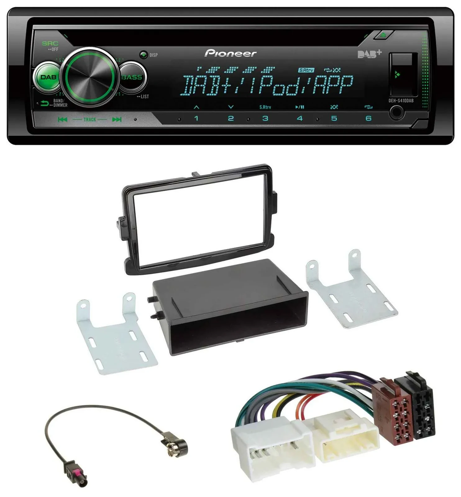 Pioneer USB MP3 DAB AUX CD Autoradio für Dacia Lodgy Sandero Opel Vivaro