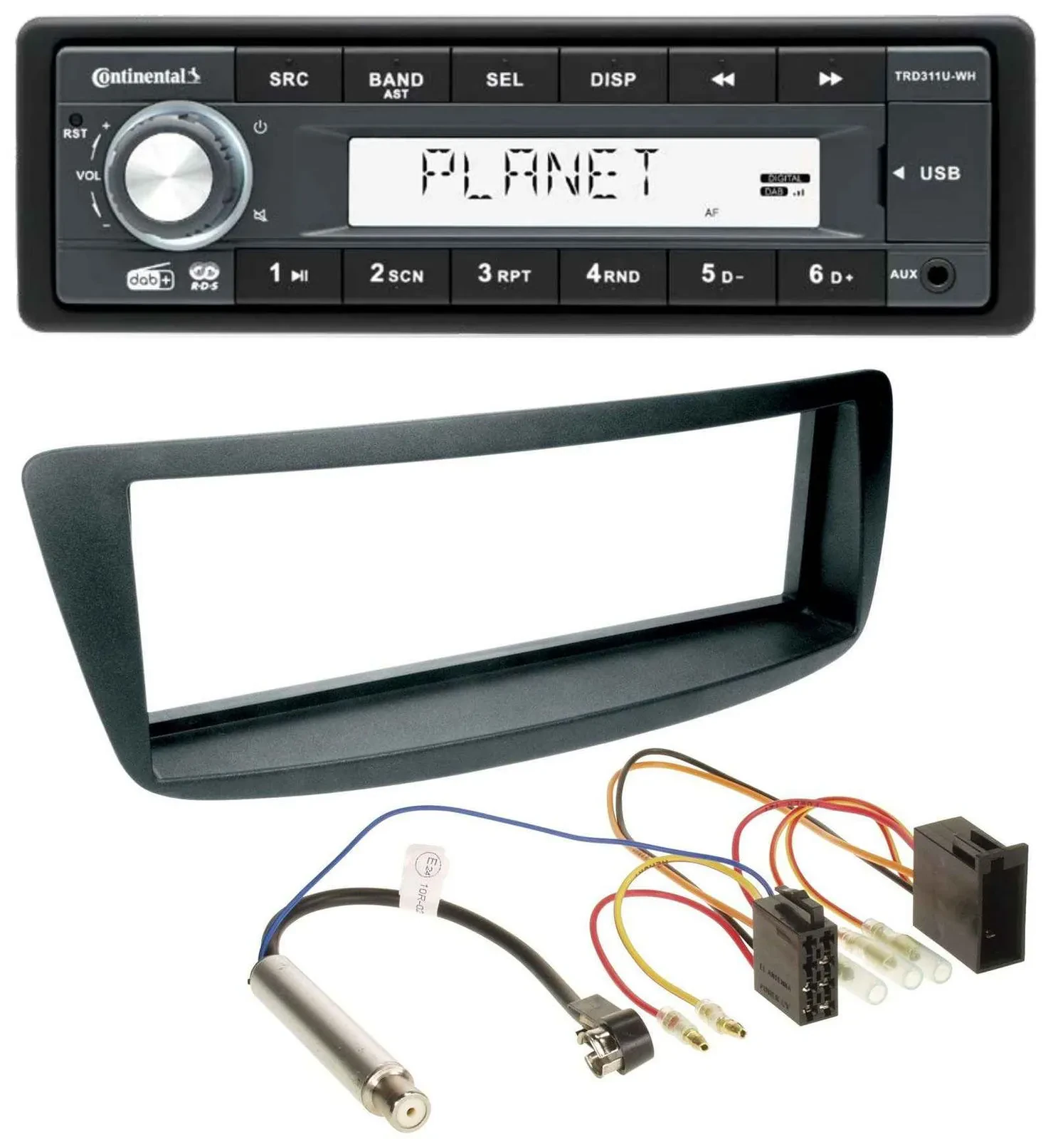 Continental MP3 AUX USB DAB 1DIN Autoradio für Peugeot 107 Citroen C1 Phantomein