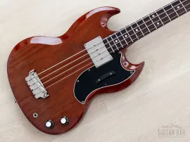 1963 Gibson EB-0 Cherry Vintage Short Scale SG Bass, 100% Original w/ Case