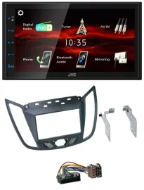 Автомагнитола JVC 2-DIN USB Bluetooth MP3 DAB для Ford C-Max (с 2010), серый