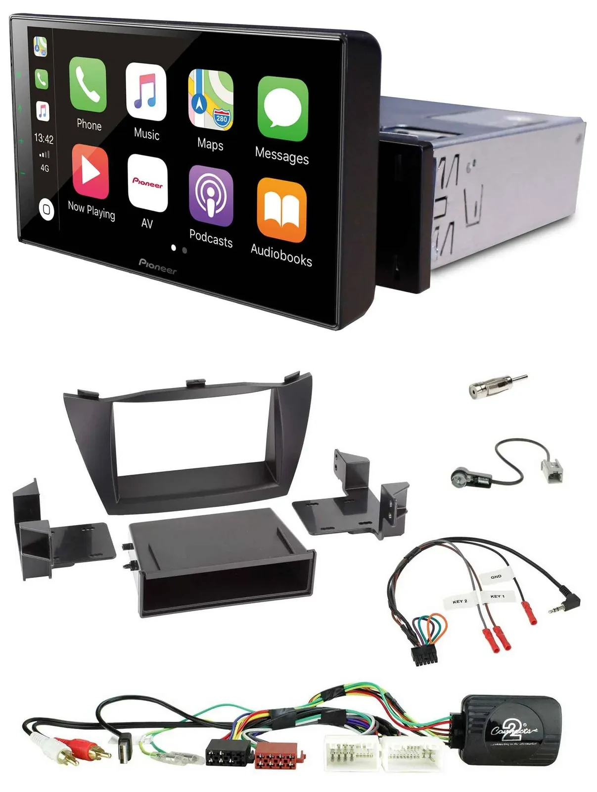 Pioneer Bluetooth Lenkrad DAB USB Autoradio für Hyundai Tucson 2010-2015