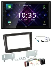 JVC DAB 2DIN MP3 Bluetooth USB Autoradio für Fiat Doblo ab 15 schwarz