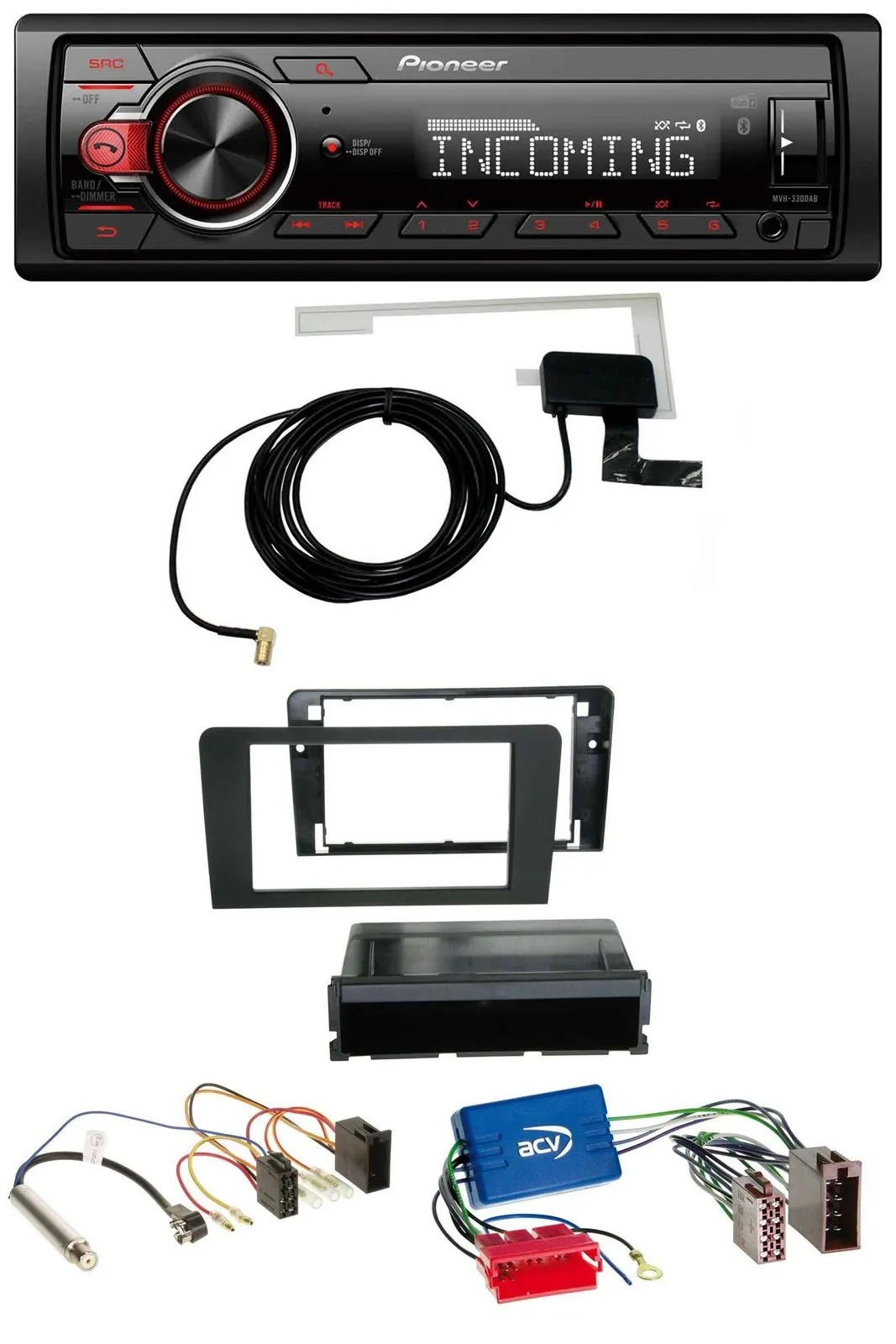 Pioneer MP3 AUX CD DAB USB Autoradio für Audi A3 03-06 8P Symphony Aktivsystem M