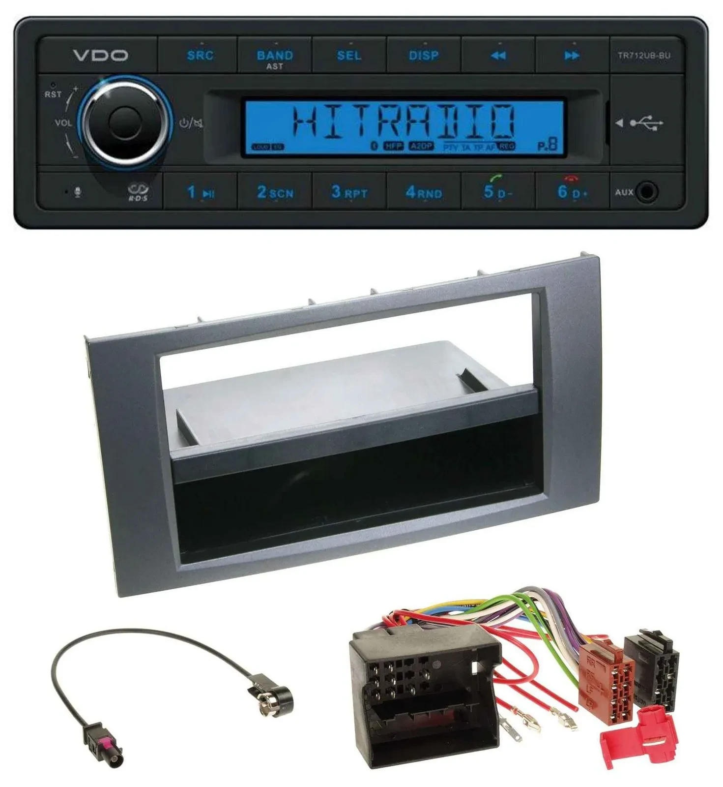 VDO Bluetooth AUX USB MP3 Autoradio für Ford Focus C-Max Galaxy S-Max 03-07 anth