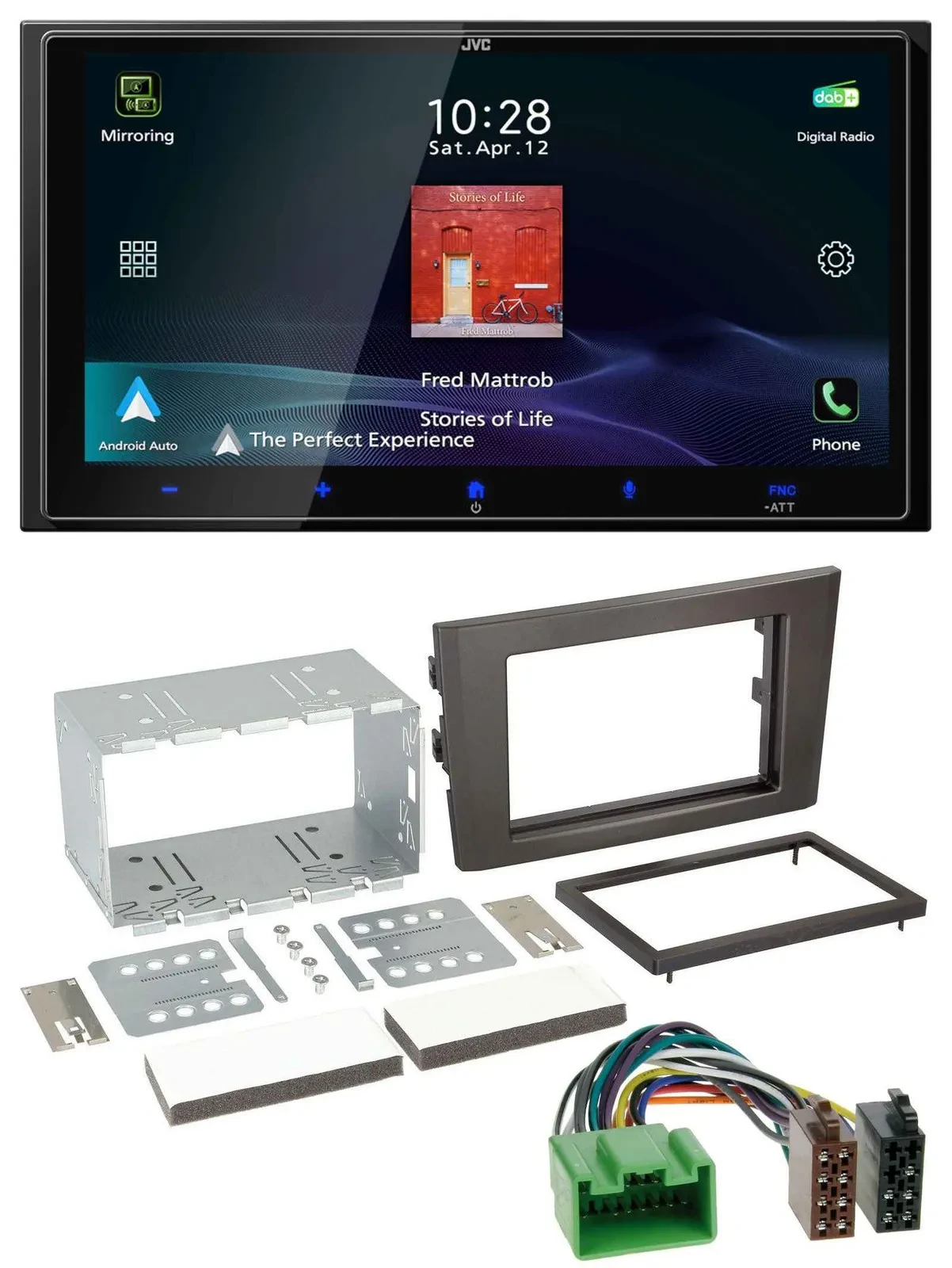 JVC USB Bluetooth 2DIN DAB MP3 Autoradio für Volvo XC 90 07-14 16 Pin