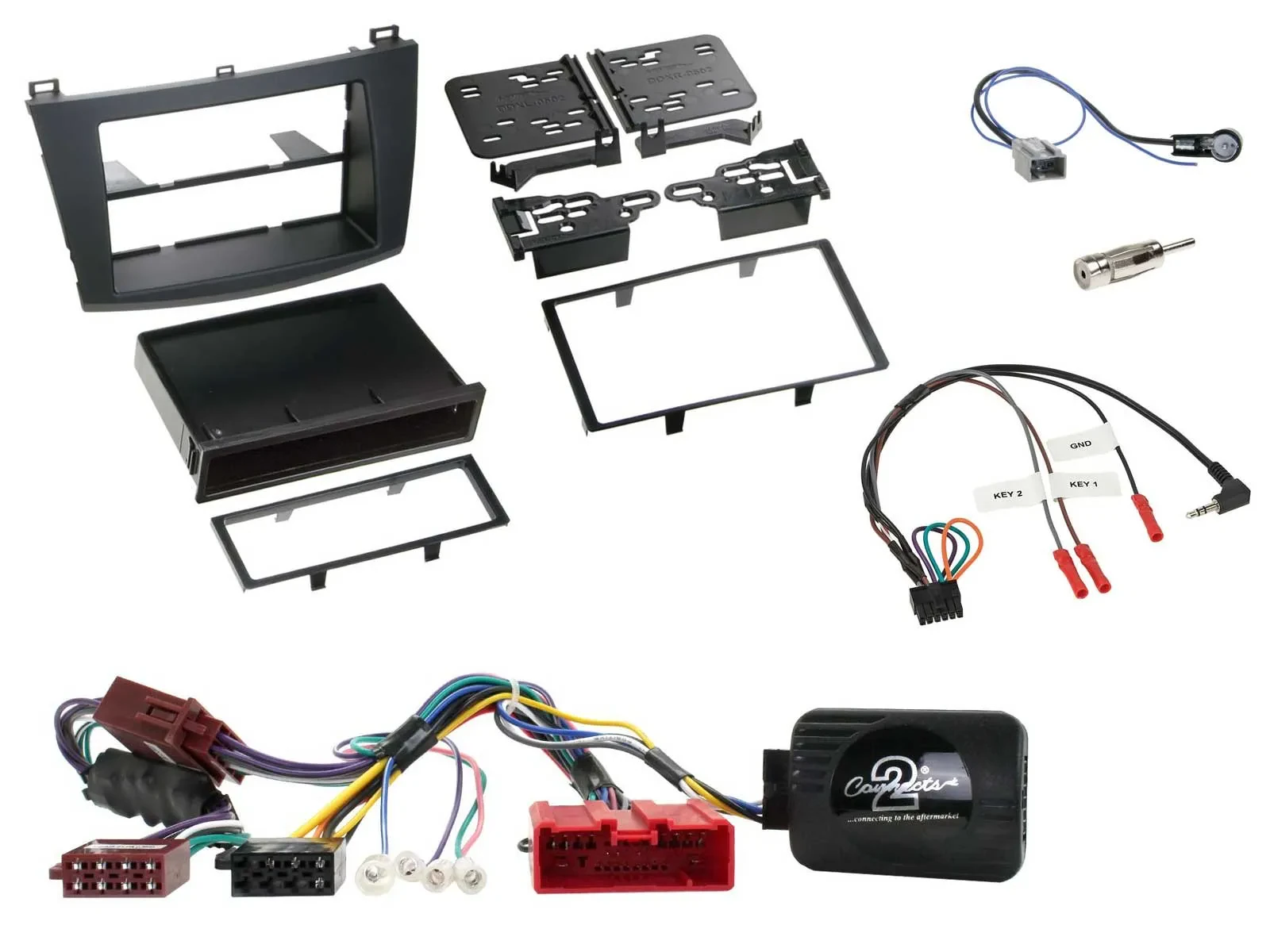 Radioset Lenkradadapter Doppel DIN Autoradio für Mazda 3 09-13 aktiv