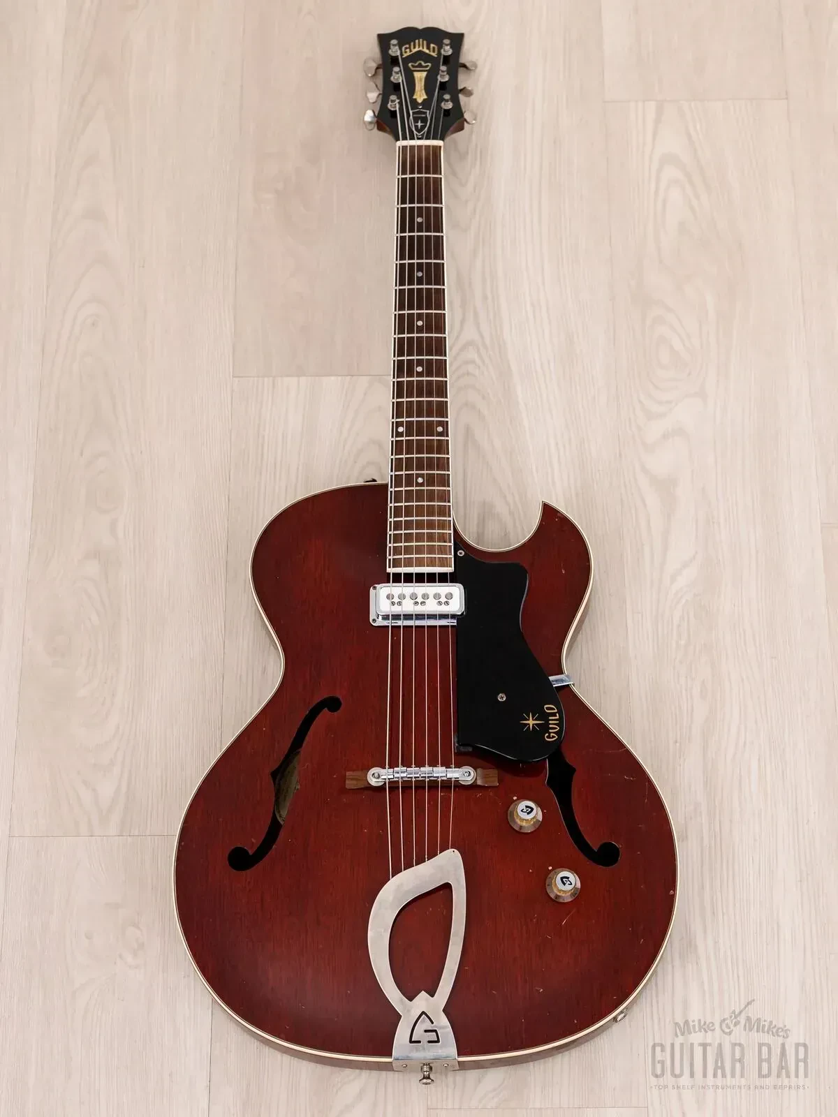 Электрогитара полуакустическая Guild Starfire I Semi-Hollow H Cherry Red w/case USA 1961