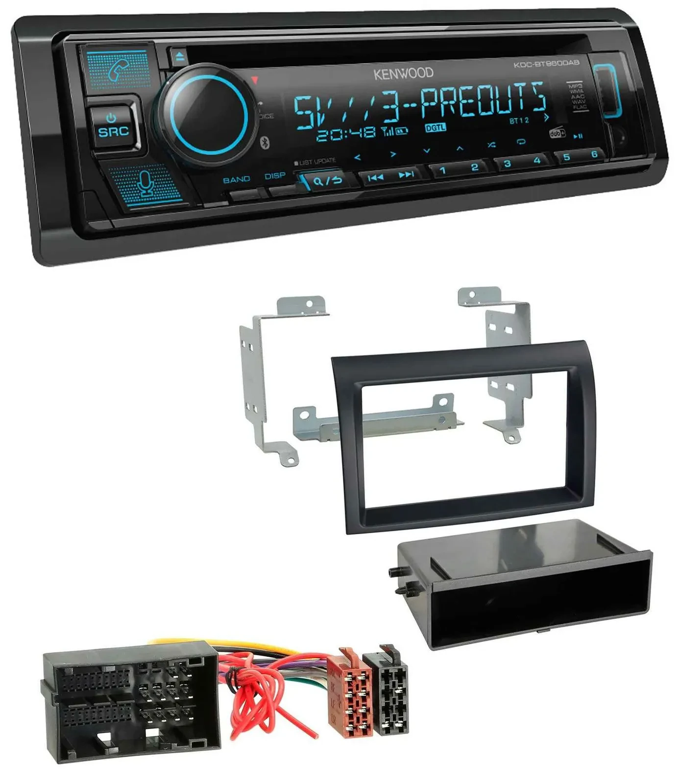 Kenwood Bluetooth USB CD MP3 DAB Autoradio für Citroen Jumper ab 2014 Fiat Ducat