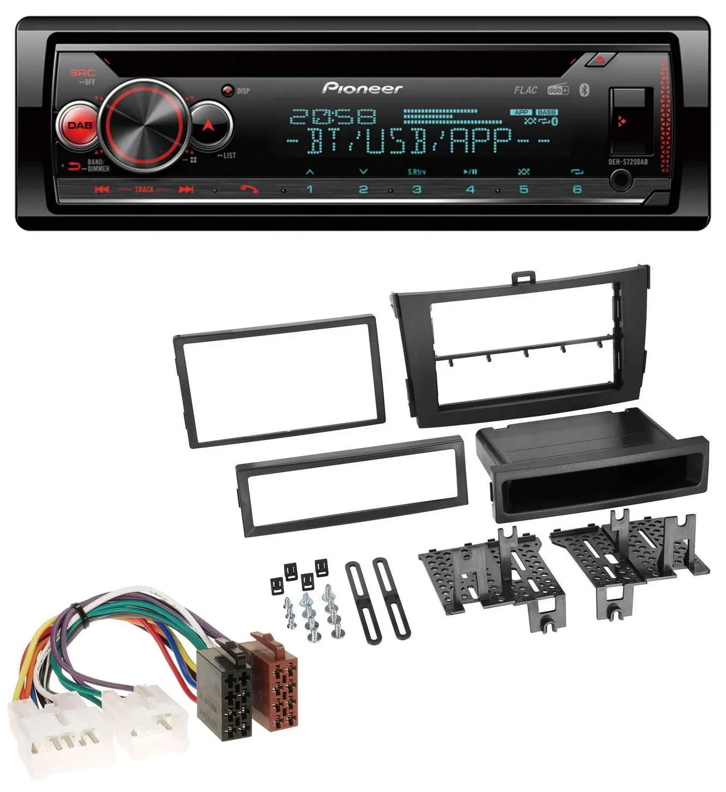 Pioneer MP3 DAB CD Bluetooth USB Autoradio für Toyota Corolla ab 2009 schwarz