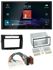 JVC USB Bluetooth 2DIN DAB MP3 Autoradio für Toyota Corolla 04-09 Verso schwarz
