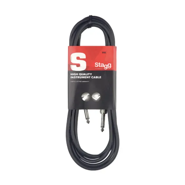 Инструментальный кабель Stagg SGC1,5 Black 1.5 м