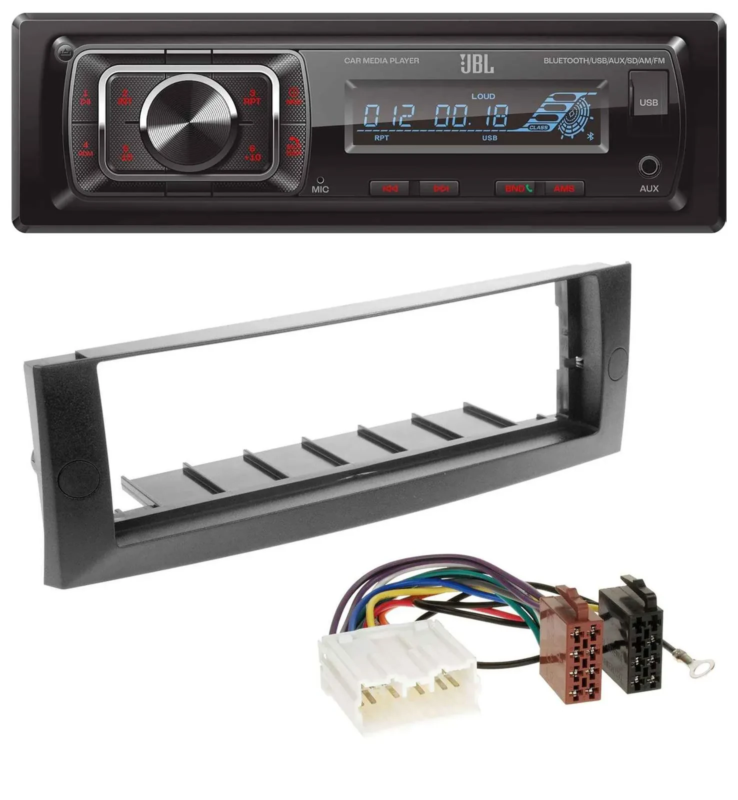 Автомагнитола для Mitsubishi Colt (2004–2008) JBL Bluetooth, USB, SD, AUX