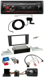 Автомагнитола для Audi A4 B5 (1999–2001) Pioneer 1-DIN, USB, DAB, MP3, поддержка управления с руля, для активной аудиосистемы