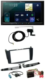 Pioneer 2DIN DAB USB MP3 Bluetooth Autoradio für Mercedes C-Klasse 07-11 ohne Ta
