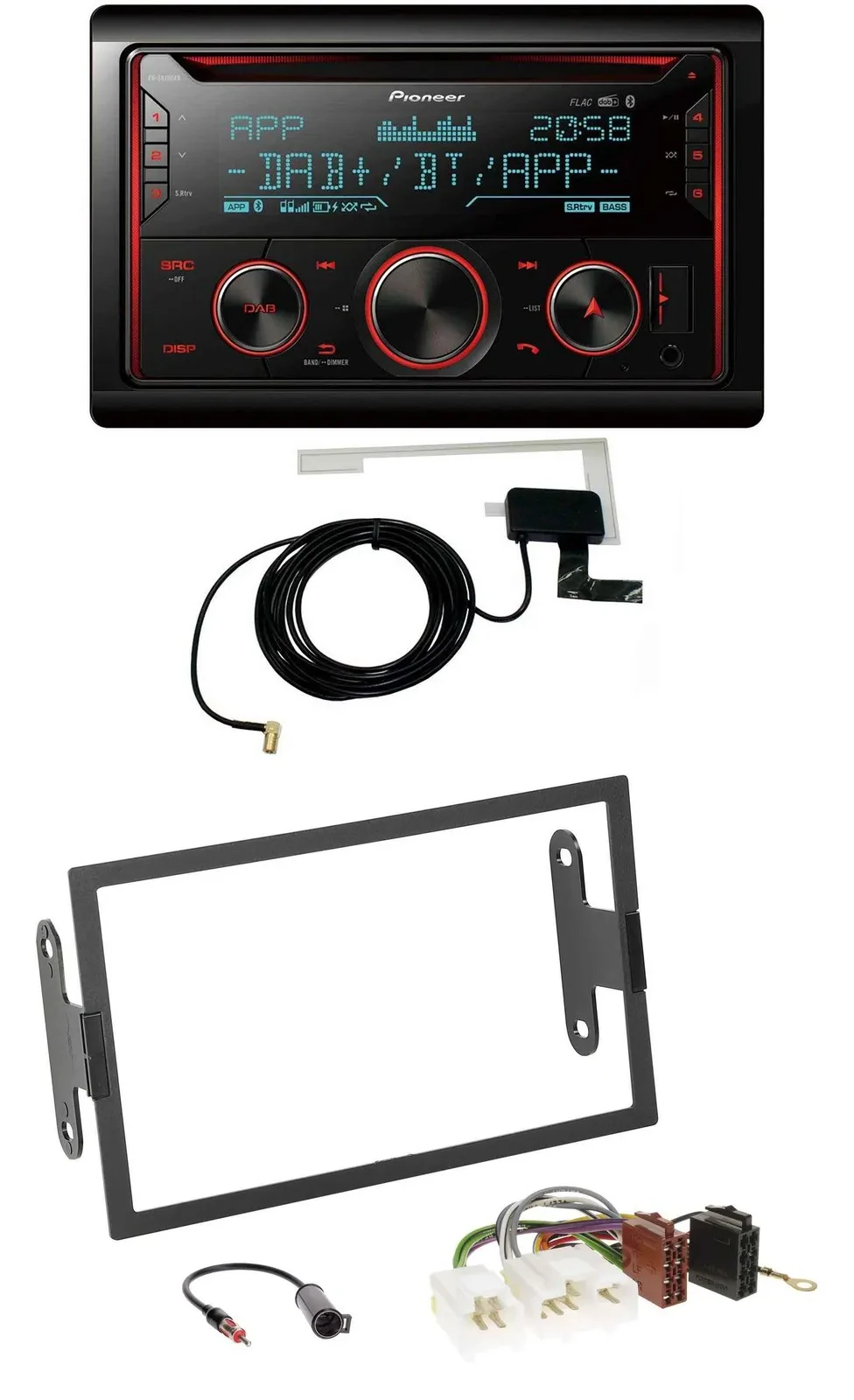 Pioneer 2DIN MP3 DAB USB CD Bluetooth Autoradio für Nissan 200 SX 1994-1998 240