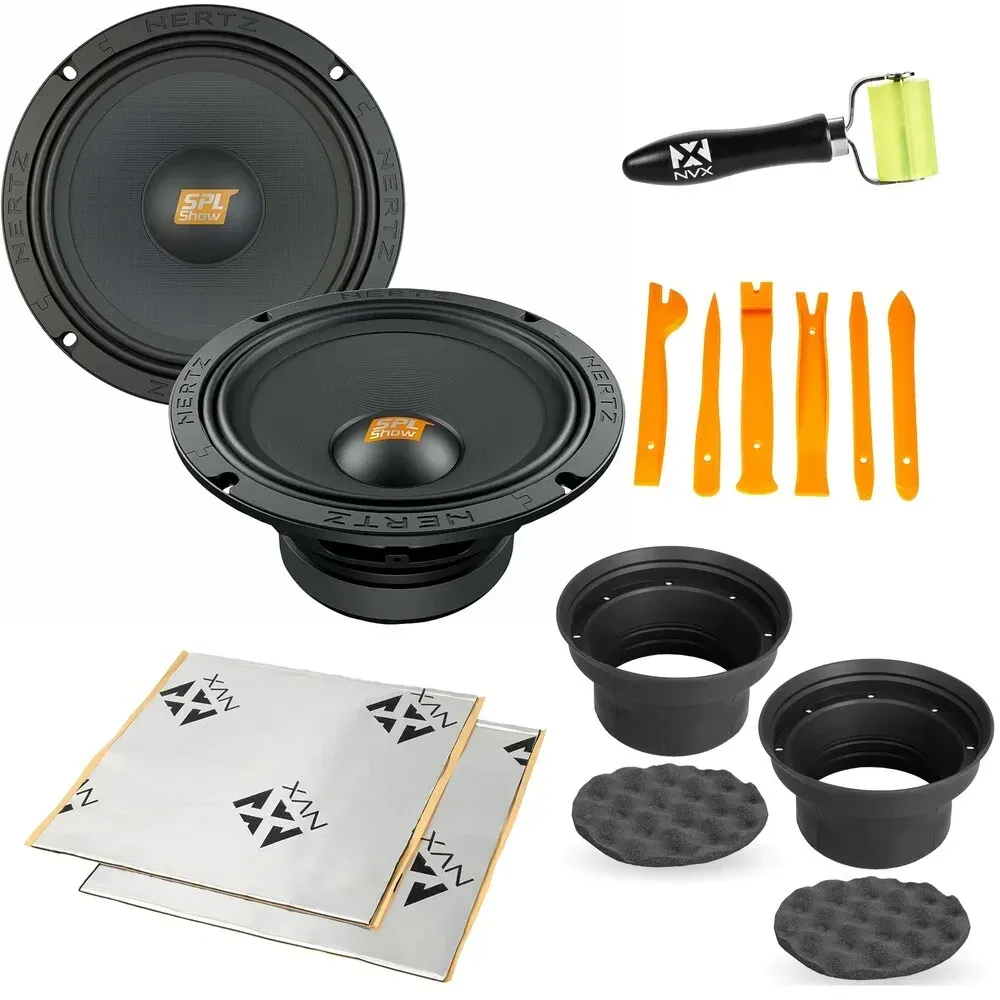 Hertz SV 200.1 500W RMS 8" Midrange Speakers with Accessories