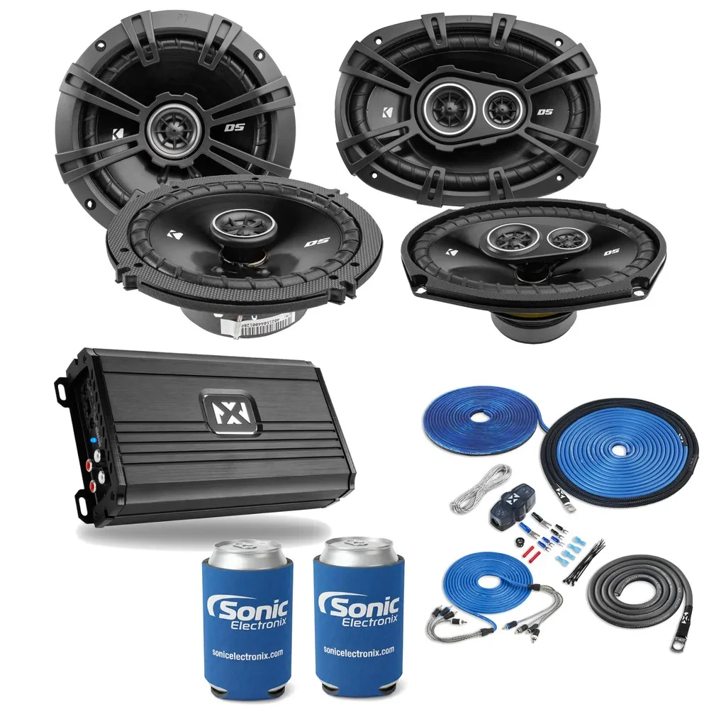 Kicker DSC650 6.5” + 6x9” DS Series Speakers + NVX Amp w/ Free Amp Kit