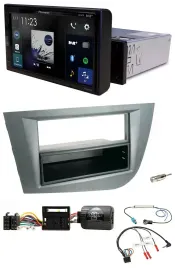 Автомагнитола для Seat Leon 2005–2010 Pioneer DAB, Bluetooth, USB, темно‑серый