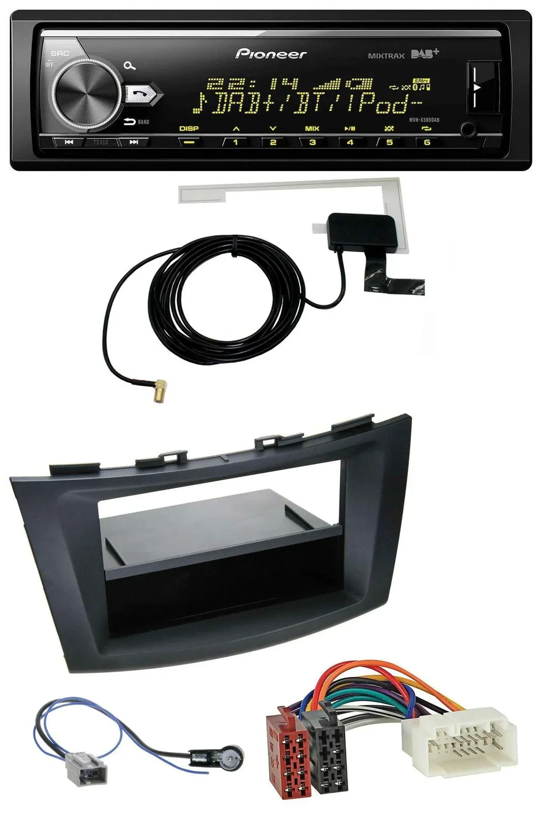Pioneer Bluetooth DAB USB MP3 Autoradio für Suzuki Swift (FZ/NZ, ab 2010)