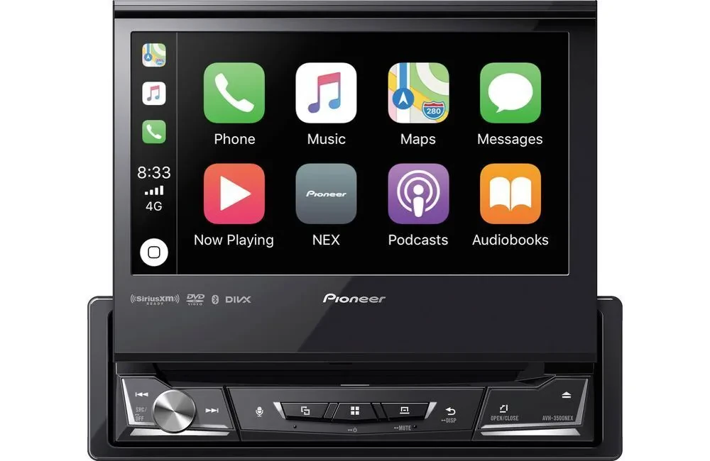 Автомагнитола Pioneer AVH-3500NEX 1-DIN, Bluetooth, выдвижной 7" экран, DVD/CD