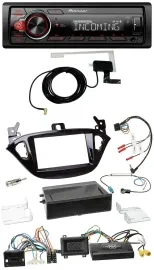 Pioneer USB Lenkrad DAB Bluetooth Autoradio für Opel Adam Corsa E ab 2013 PDC