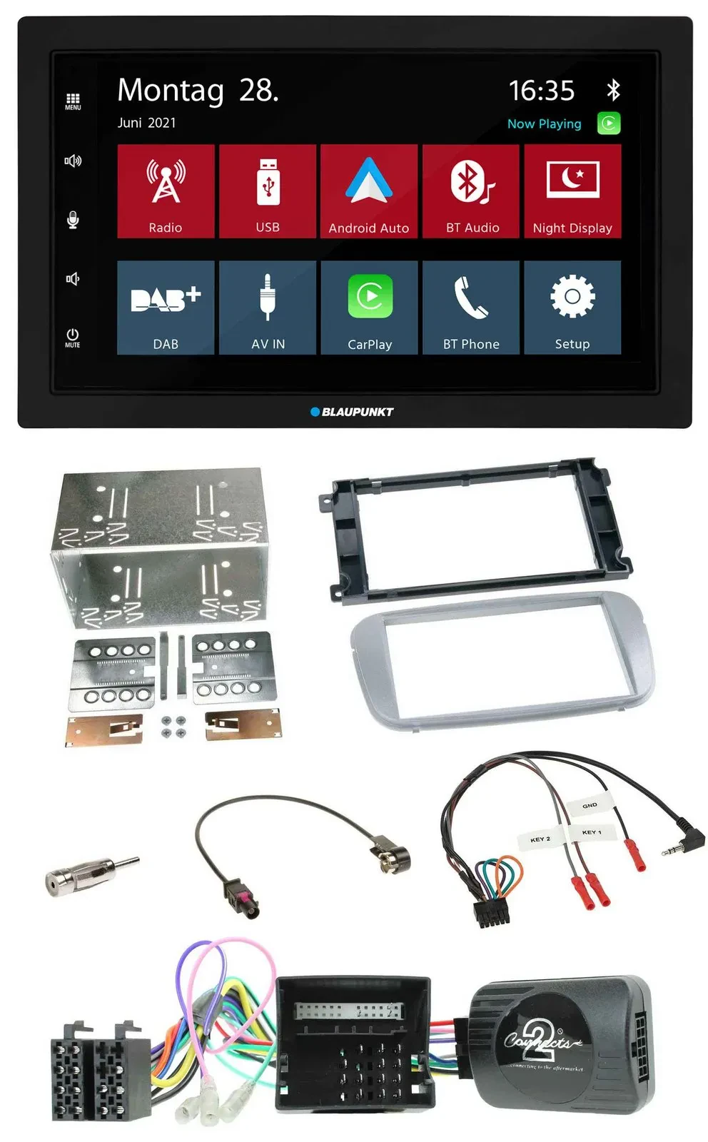 Blaupunkt Lenkrad Bluetooth DAB 2DIN USB Autoradio für Ford Galaxy C-Max Focus s