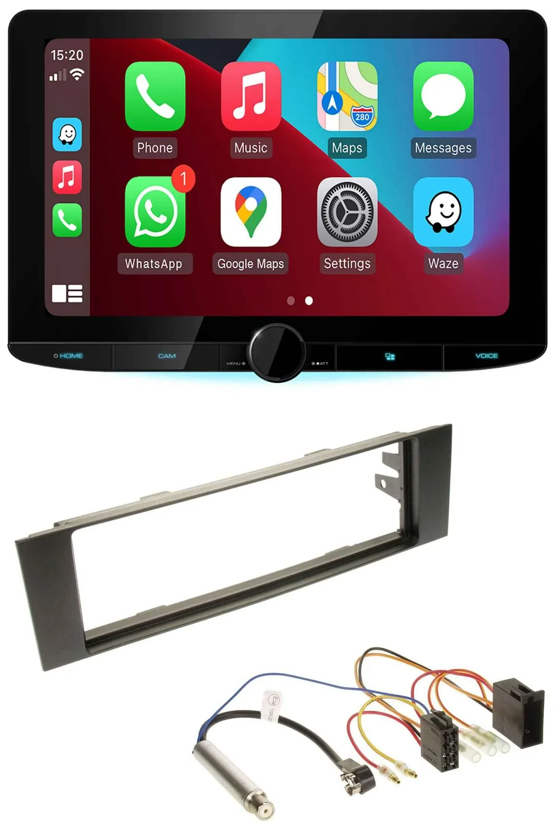 Kenwood MP3 USB DAB Bluetooth Autoradio für Audi A3 (8P, 03-06) - ISO